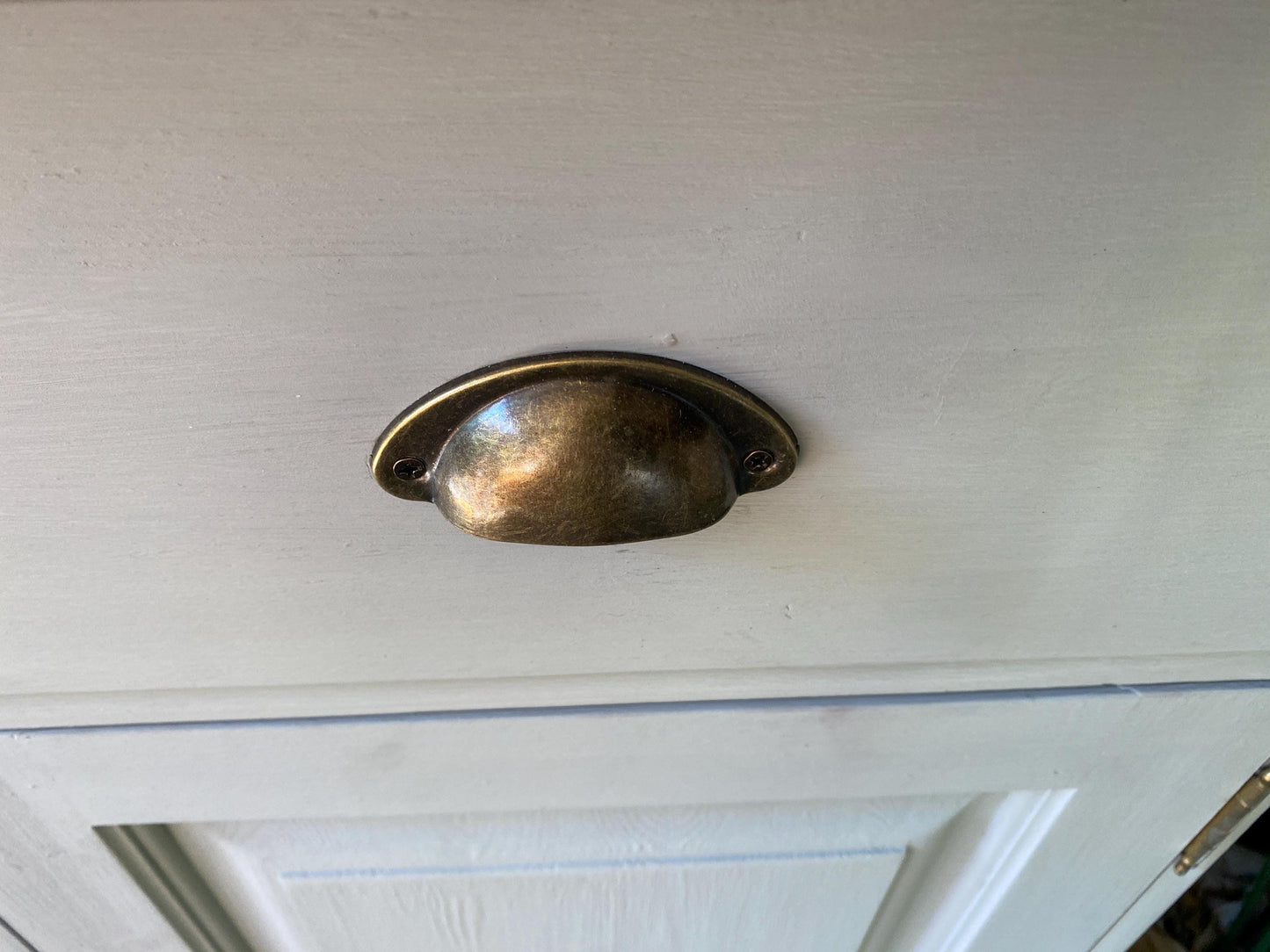 Vintage Pine Painted Sideboard 137cm Wide Palest Grey