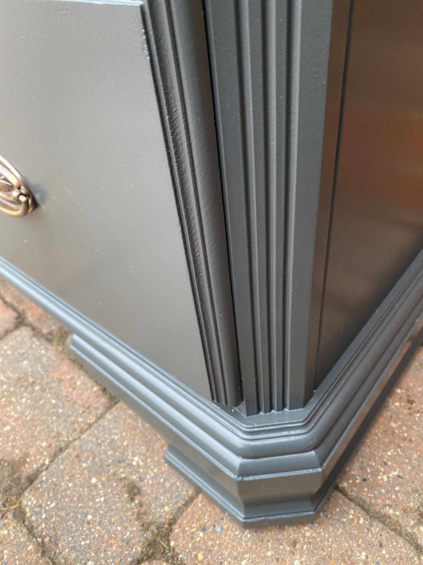 Ducal Chateau Dark Grey Chest of Drawers: Refurbished Solid Wood 90cm wide