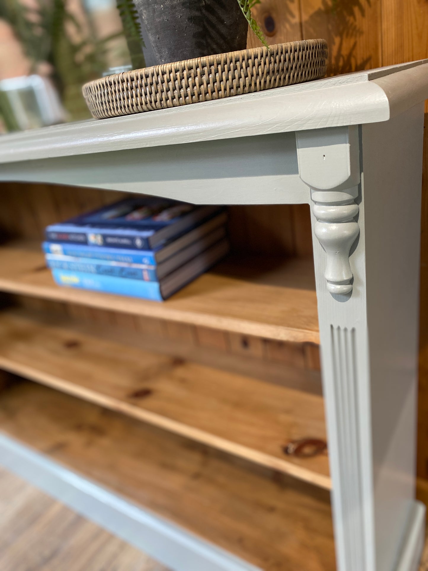 Hand Painted Wide Bookcase